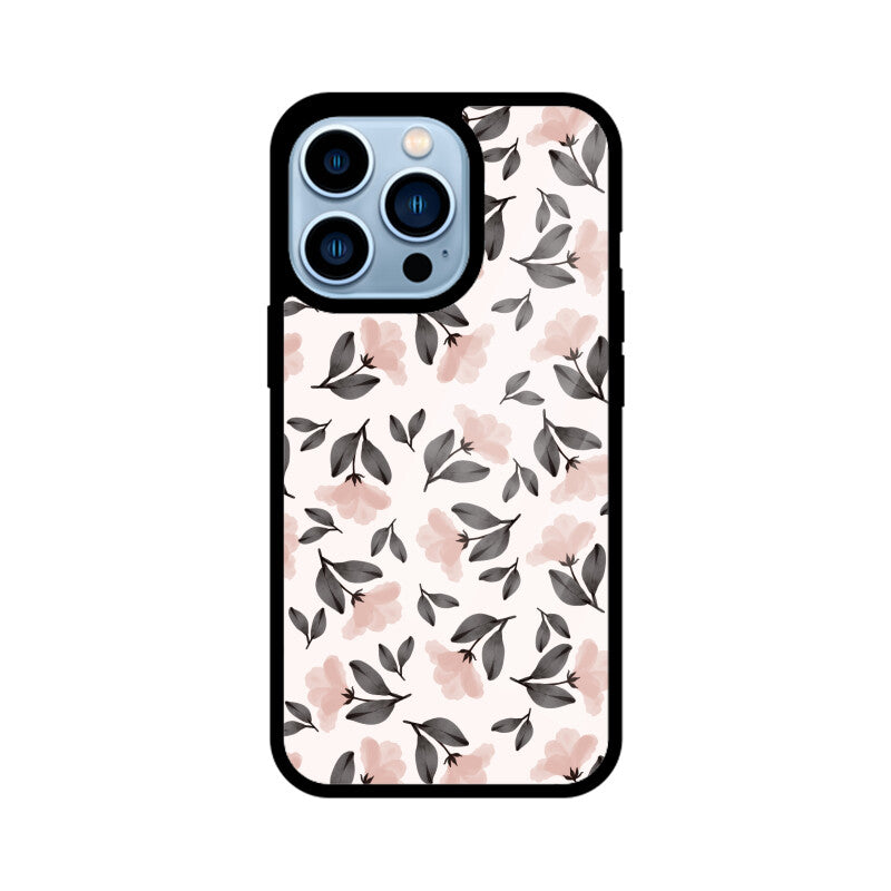 Pink and Black Flower Phone Case