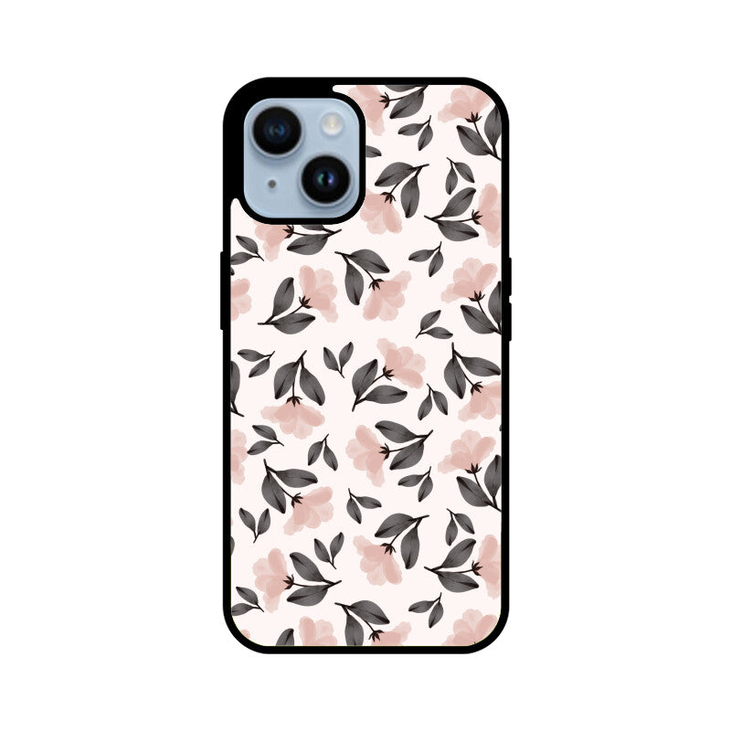 Pink and Black Flower Phone Case