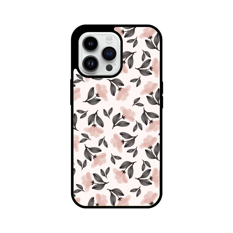 Pink and Black Flower Phone Case