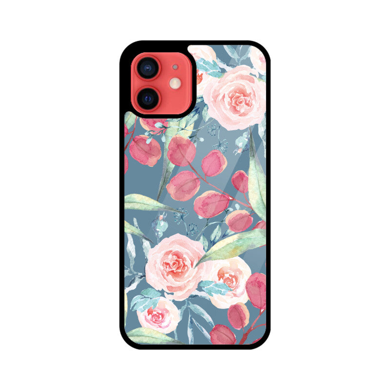 Watercolor Blue Pink Flower Phone Case