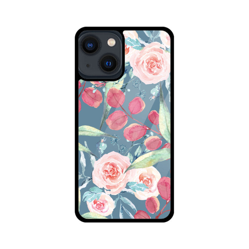 Watercolor Blue Pink Flower Phone Case