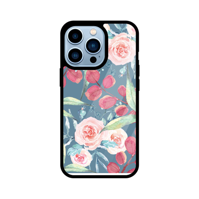 Watercolor Blue Pink Flower Phone Case