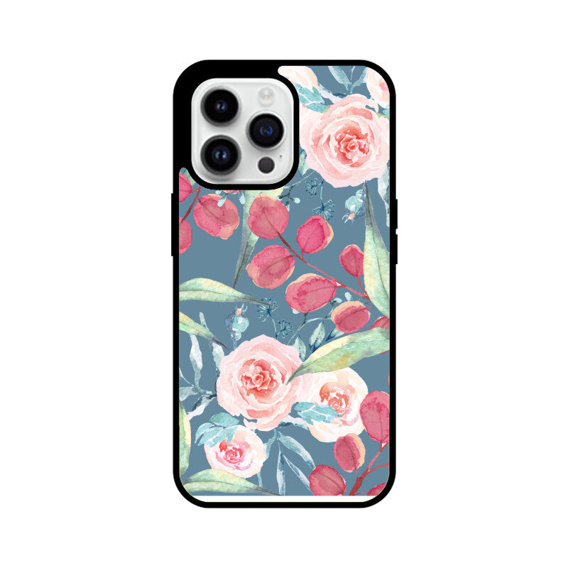 Watercolor Blue Pink Flower Phone Case