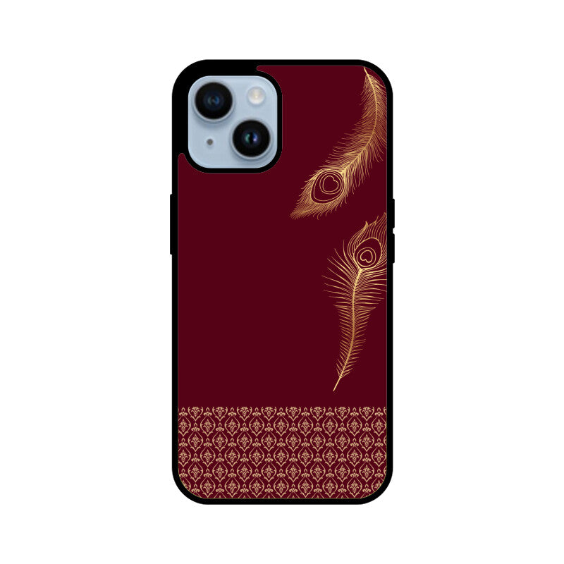 Royal India Mor Pankh Art in Maroon Color Phone Case