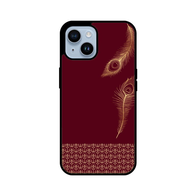 Royal India Mor Pankh Art in Maroon Color Phone Case