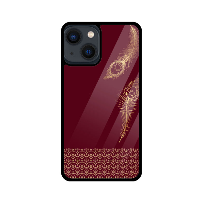 Royal India Mor Pankh Art in Maroon Color Phone Case