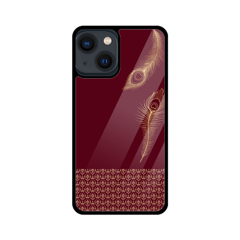 Royal India Mor Pankh Art in Maroon Color Phone Case