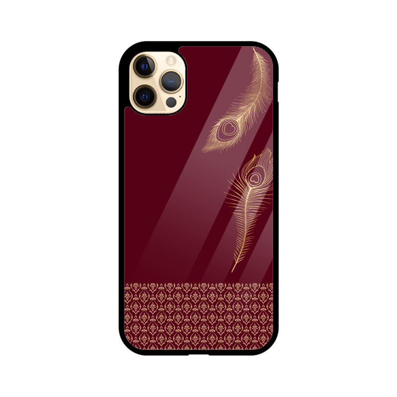Royal India Mor Pankh Art in Maroon Color Phone Case