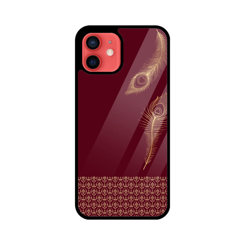 Royal India Mor Pankh Art in Maroon Color Phone Case