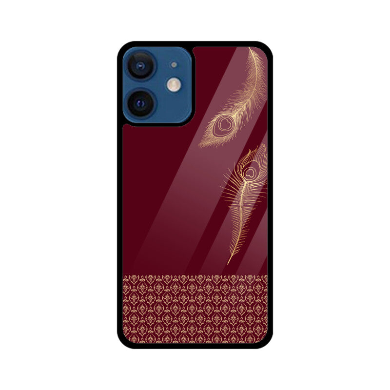 Royal India Mor Pankh Art in Maroon Color Phone Case