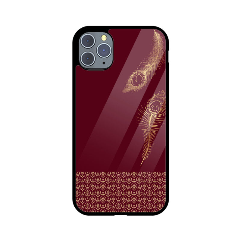 Royal India Mor Pankh Art in Maroon Color Phone Case