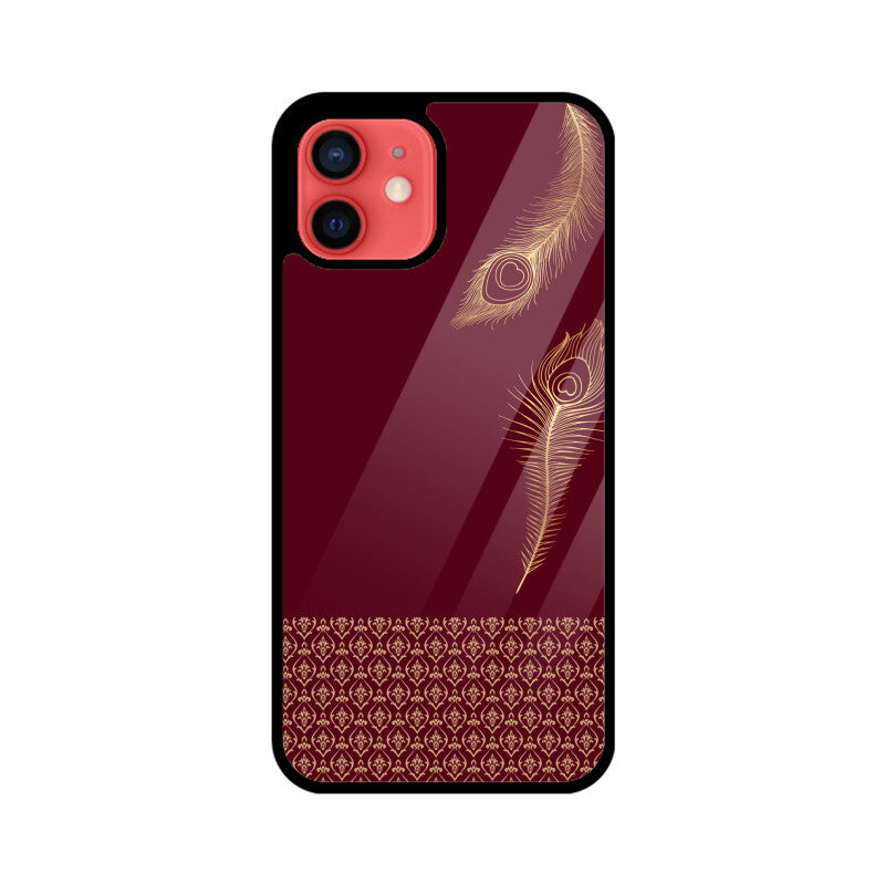 Royal India Mor Pankh Art in Maroon Color Phone Case