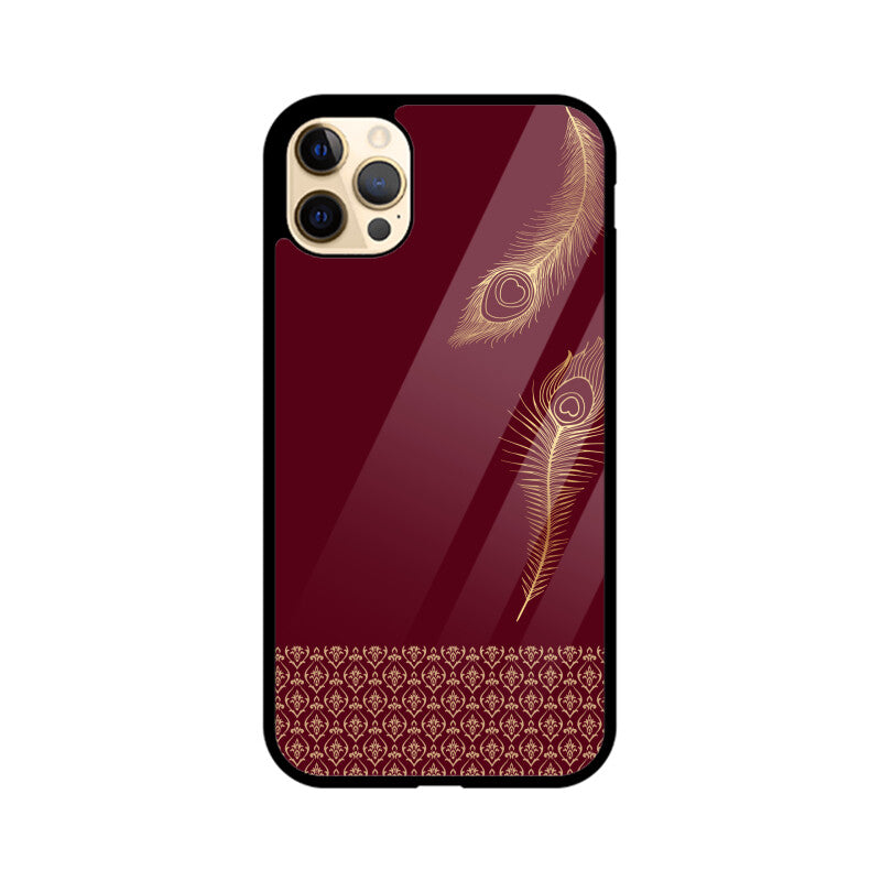 Royal India Mor Pankh Art in Maroon Color Phone Case