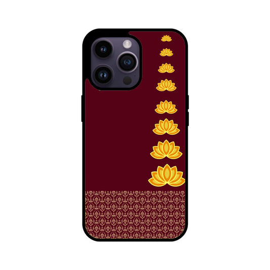 Royal India Art Lotus in Maroon Color Phone Case