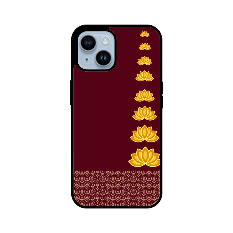 Royal India Art Lotus in Maroon Color Phone Case