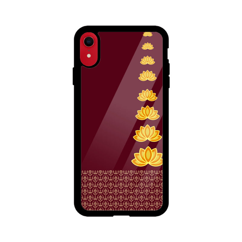 Royal India Art Lotus in Maroon Color Phone Case