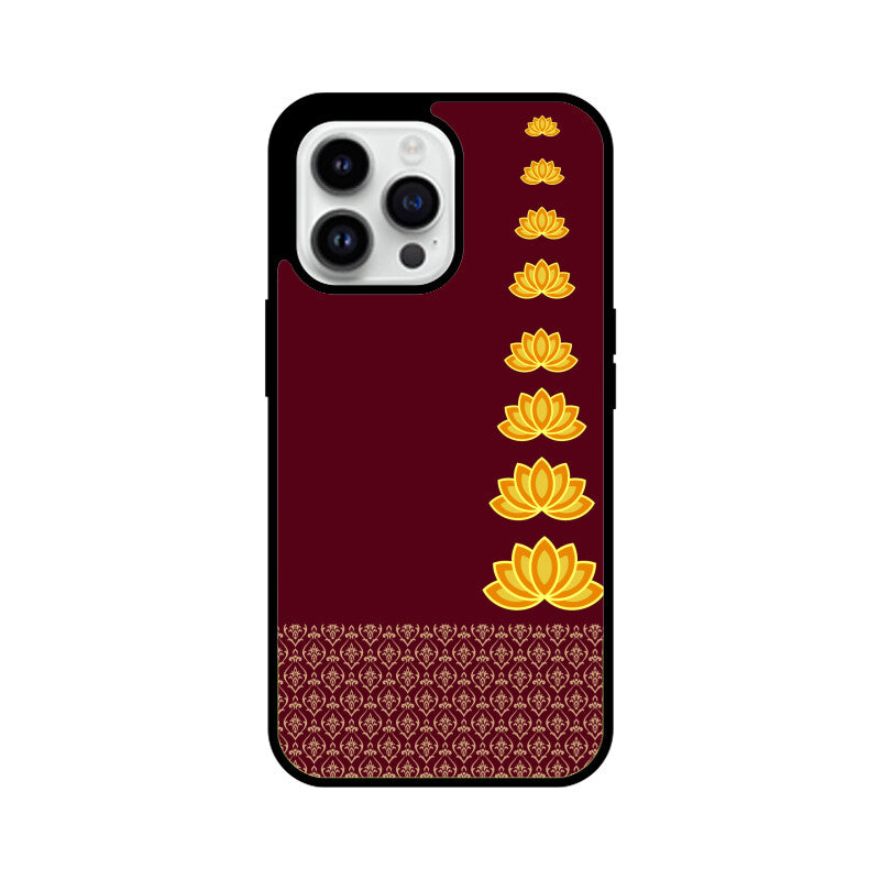 Royal India Art Lotus in Maroon Color Phone Case