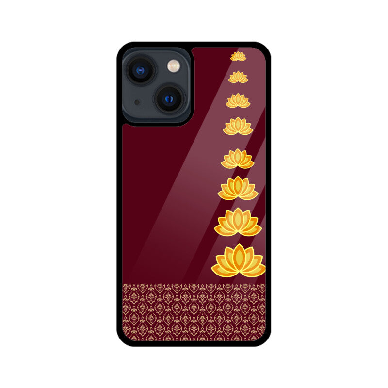 Royal India Art Lotus in Maroon Color Phone Case