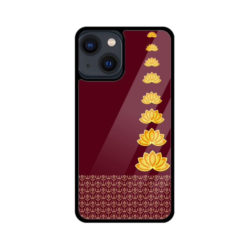 Royal India Art Lotus in Maroon Color Phone Case