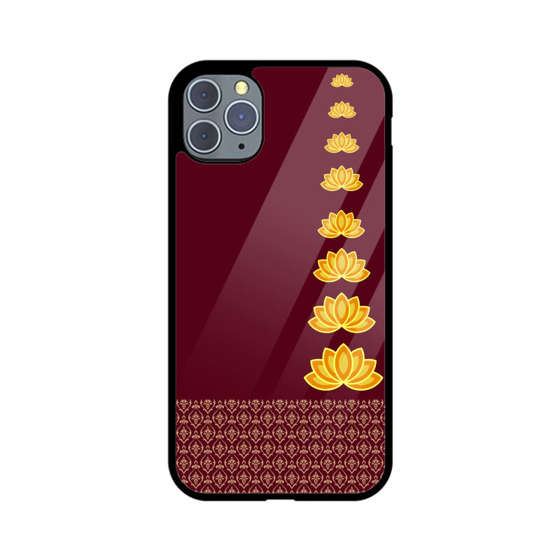 Royal India Art Lotus in Maroon Color Phone Case