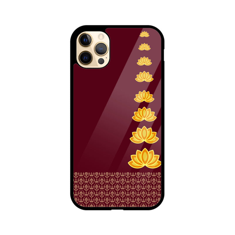 Royal India Art Lotus in Maroon Color Phone Case