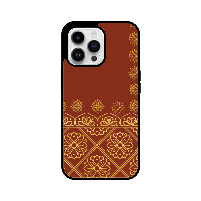 Royal India Art Rust and Gold Floral Patterns Phone Case