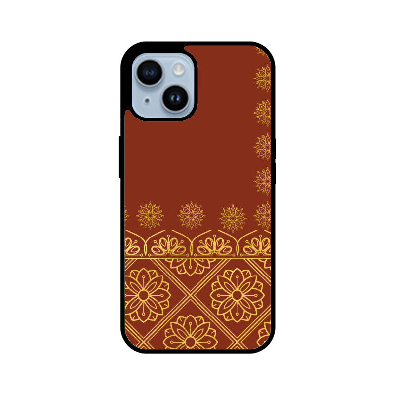 Royal India Art Rust and Gold Floral Patterns Phone Case