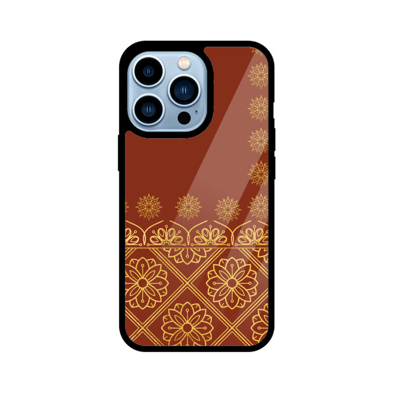 Royal India Art Rust and Gold Floral Patterns Phone Case