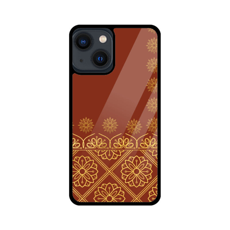 Royal India Art Rust and Gold Floral Patterns Phone Case