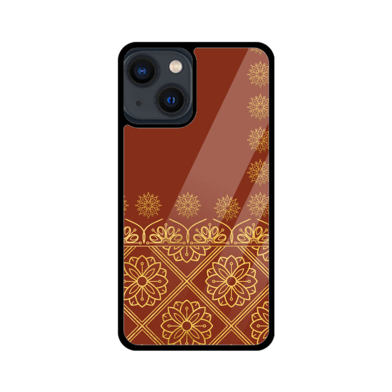 Royal India Art Rust and Gold Floral Patterns Phone Case