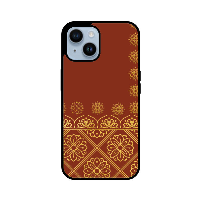 Royal India Art Rust and Gold Floral Patterns Phone Case