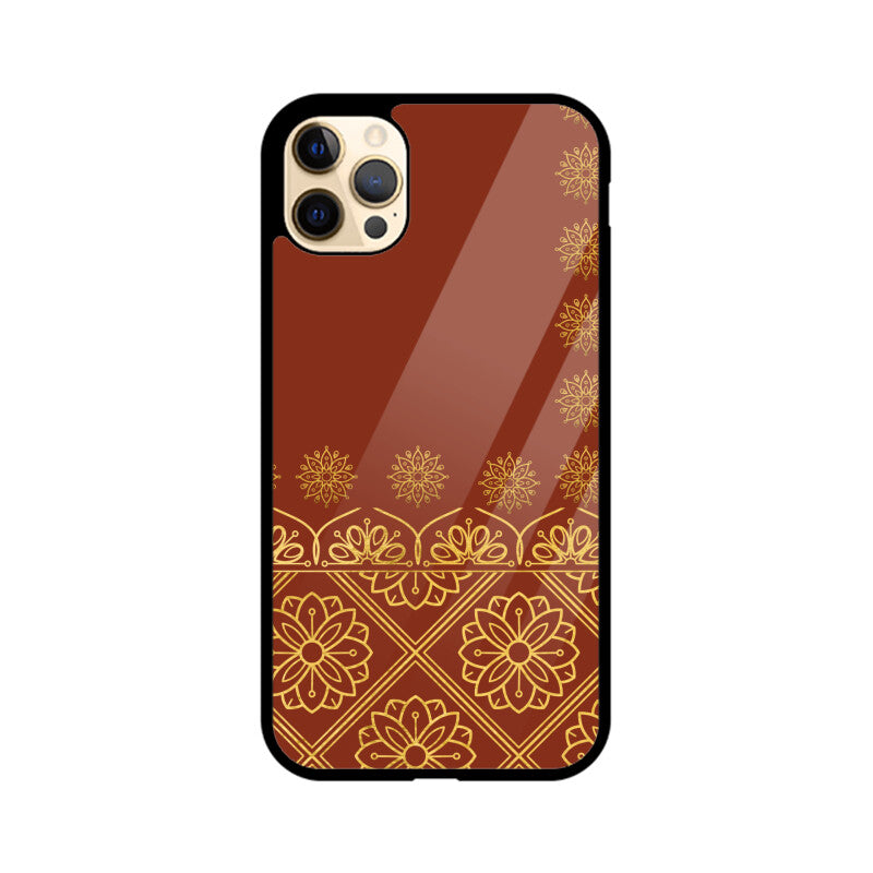 Royal India Art Rust and Gold Floral Patterns Phone Case