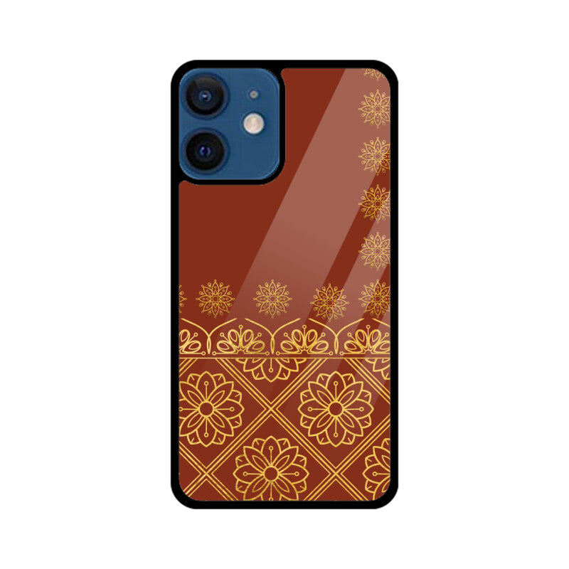 Royal India Art Rust and Gold Floral Patterns Phone Case