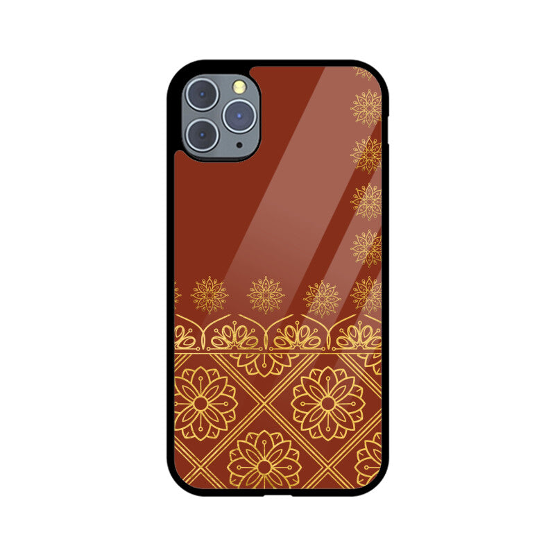 Royal India Art Rust and Gold Floral Patterns Phone Case