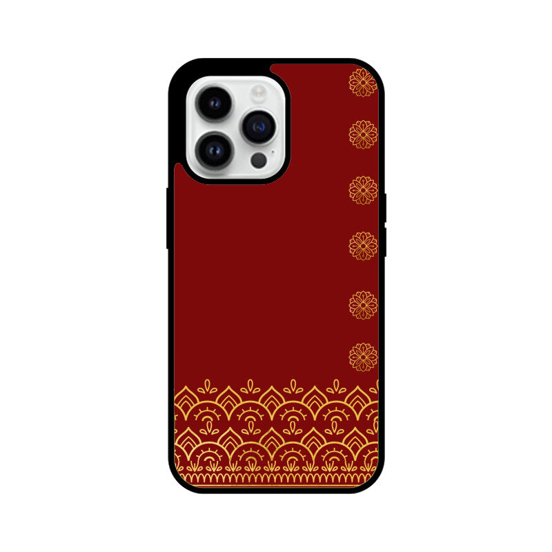 Royal India Maroon and Gold Mandala Art Phone Case