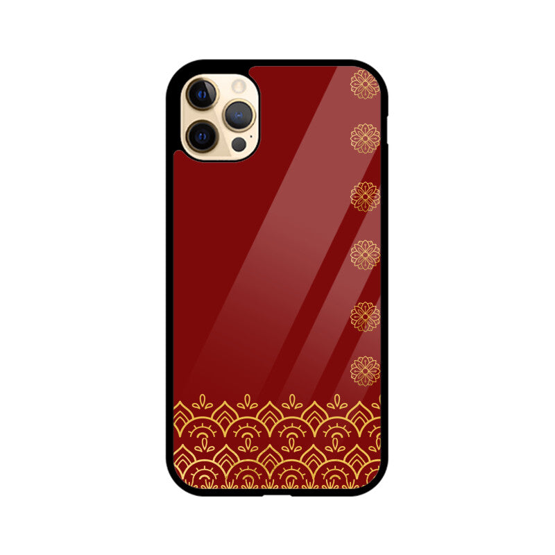 Royal India Maroon and Gold Mandala Art Phone Case