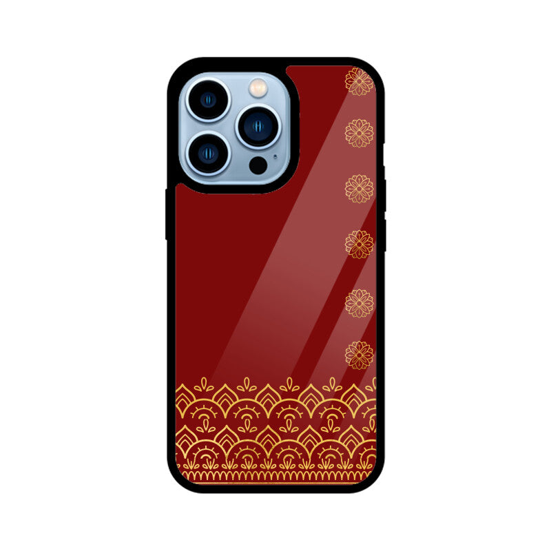 Royal India Maroon and Gold Mandala Art Phone Case