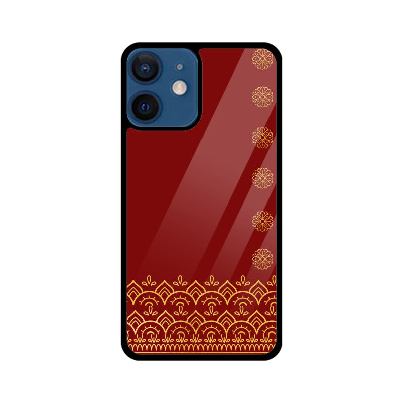 Royal India Maroon and Gold Mandala Art Phone Case