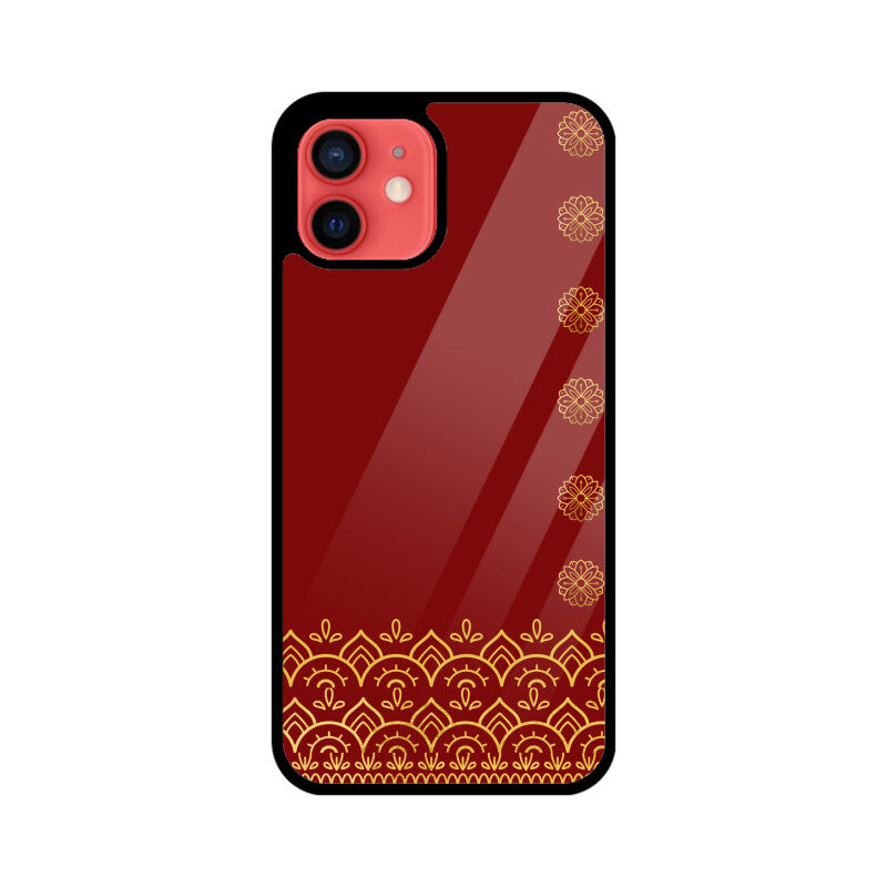 Royal India Maroon and Gold Mandala Art Phone Case