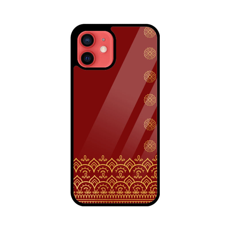 Royal India Maroon and Gold Mandala Art Phone Case