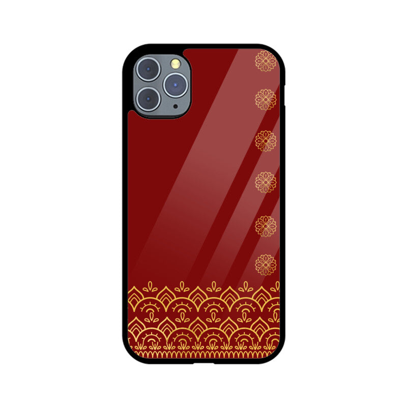 Royal India Maroon and Gold Mandala Art Phone Case