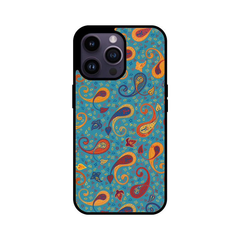 Blue Yellow And Red Traditional Indian Paisley Ornate Phone Case