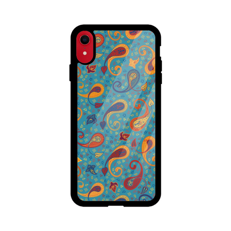 Blue Yellow And Red Traditional Indian Paisley Ornate Phone Case