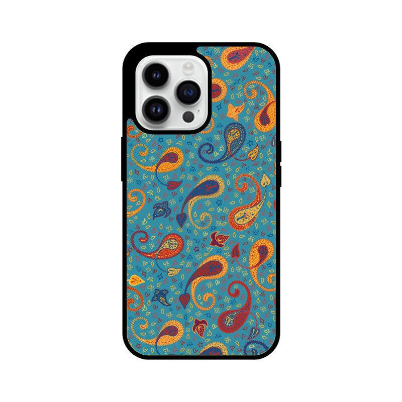 Blue Yellow And Red Traditional Indian Paisley Ornate Phone Case