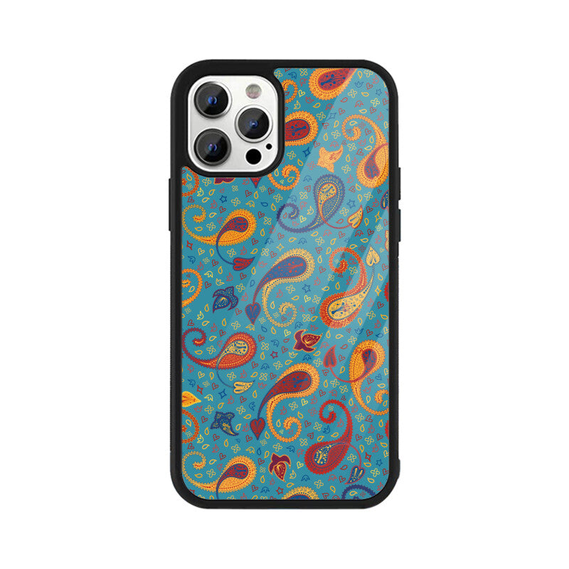 Blue Yellow And Red Traditional Indian Paisley Ornate Phone Case