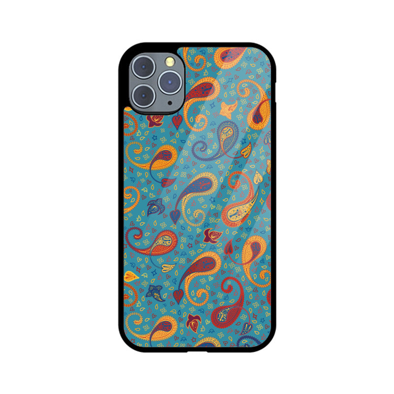 Blue Yellow And Red Traditional Indian Paisley Ornate Phone Case