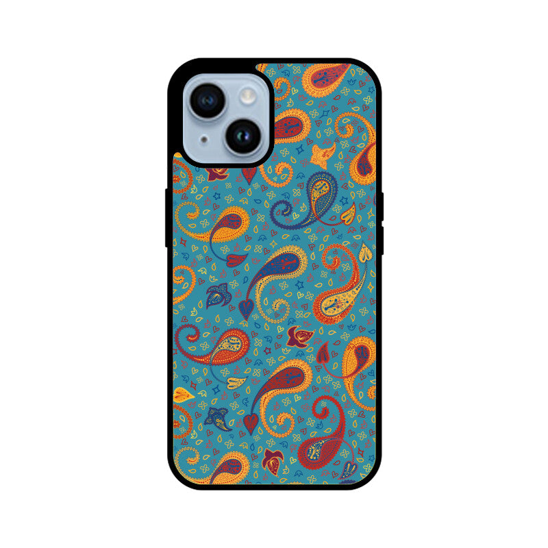 Blue Yellow And Red Traditional Indian Paisley Ornate Phone Case