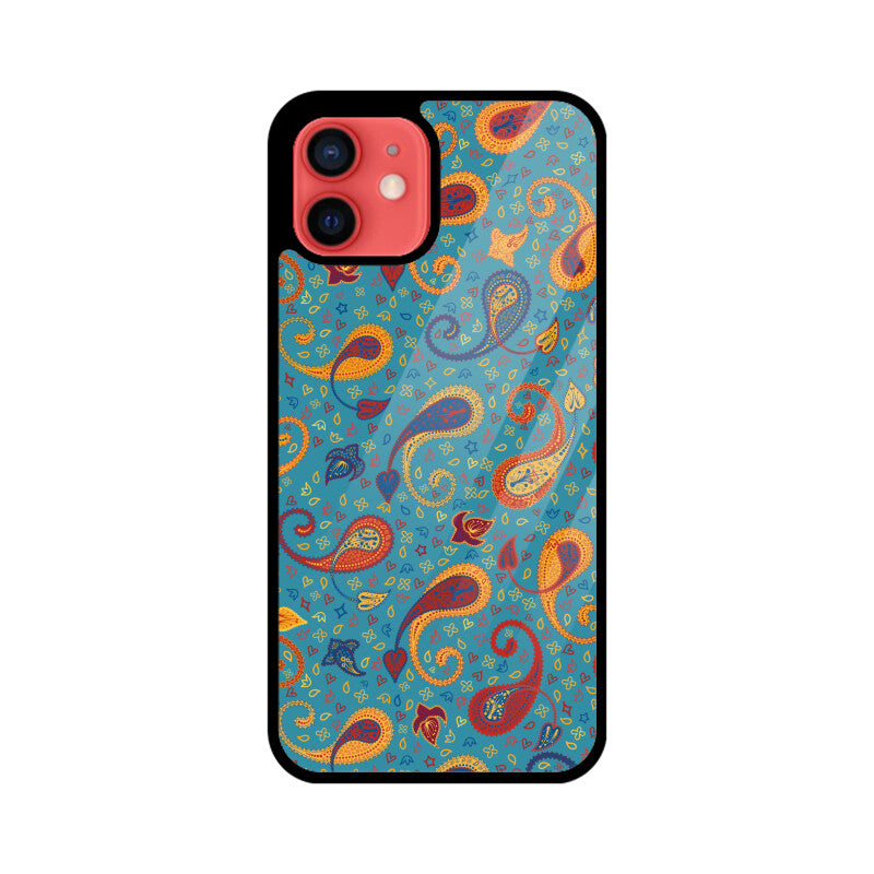 Blue Yellow And Red Traditional Indian Paisley Ornate Phone Case