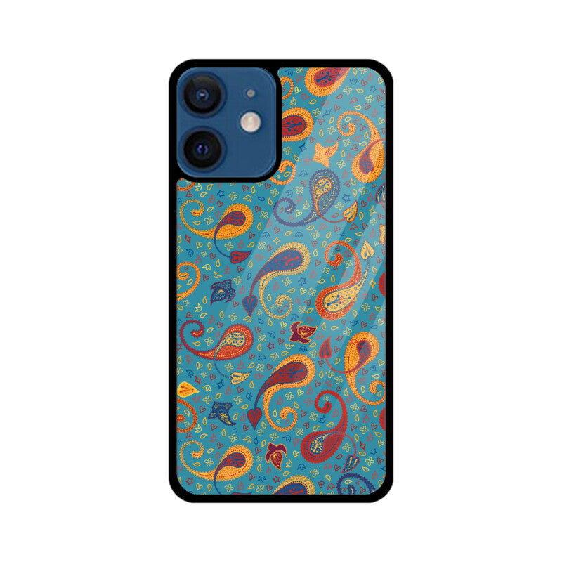 Blue Yellow And Red Traditional Indian Paisley Ornate Phone Case