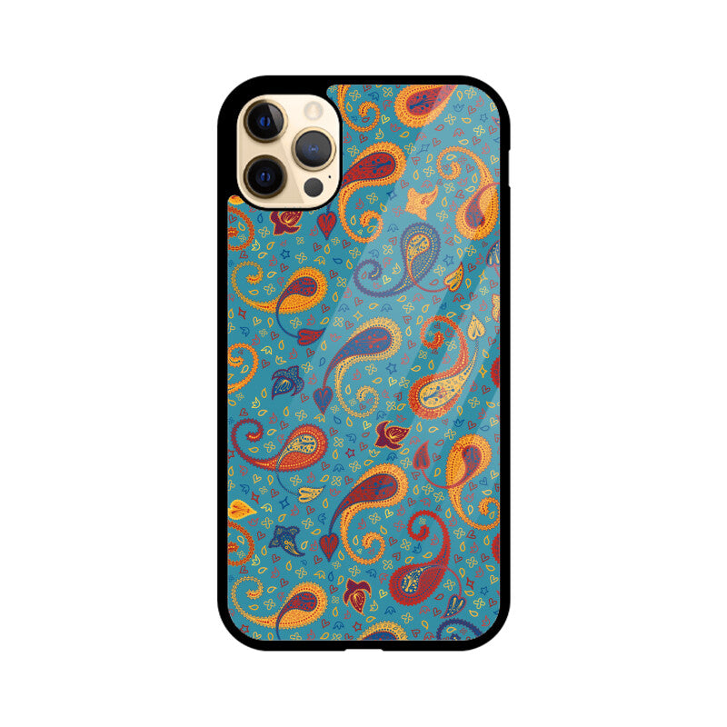 Blue Yellow And Red Traditional Indian Paisley Ornate Phone Case